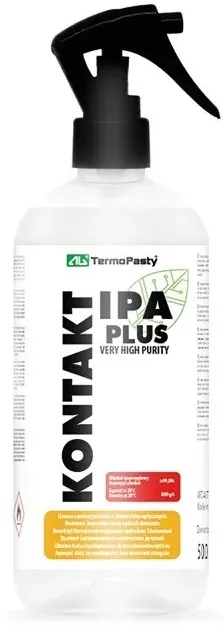 KONTAKT IPA PLUS. High purity alcohol isopropyl. Removes all impurities from optical elements. Leaves no marks or stains. Has degreasing properties. Plastic bottle 500 ml.