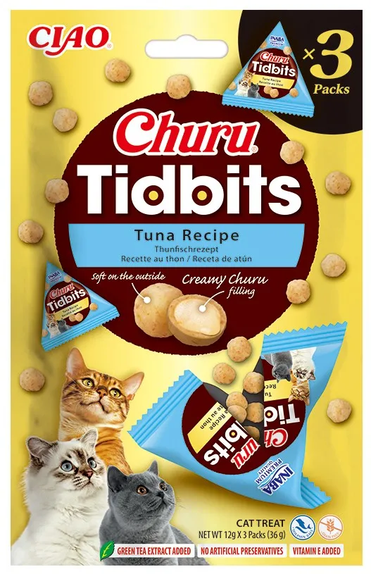 INABA Churu Tidbits Tuna - cat treats - 3x12g