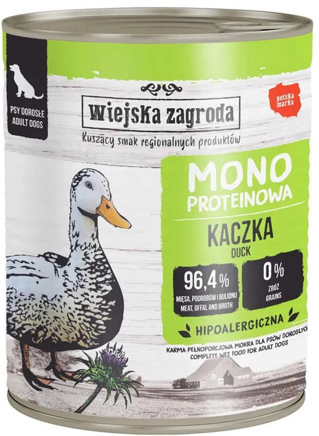 WIEJSKA ZAGRODA Mono Duck - wet dog food - 800g