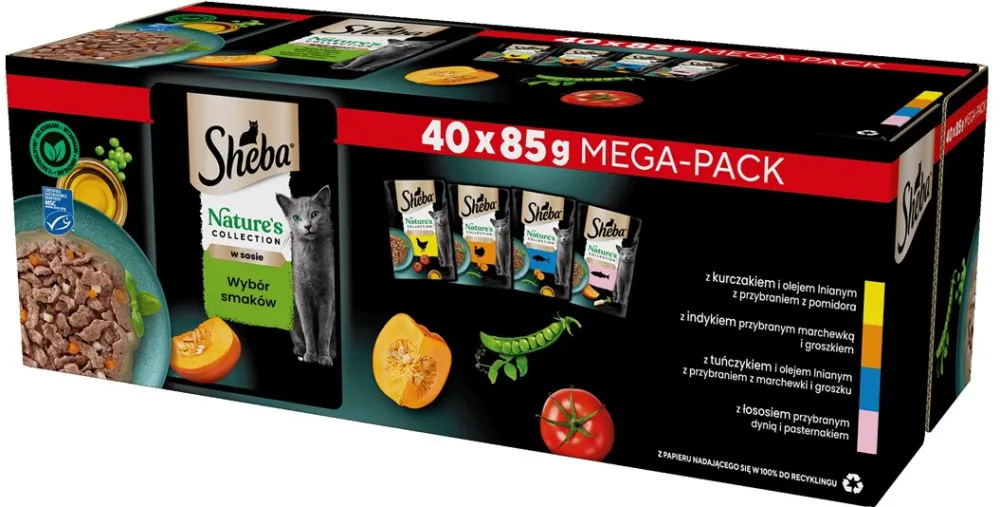 SHEBA Nature's Collection Mix - wet cat food - 40x85g