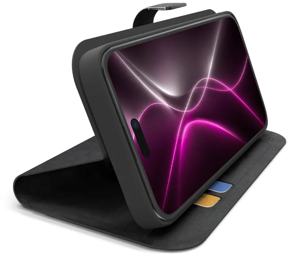 Husa tip carte SBS Wallet Smart TEWALIP1869K pentru iPhone 18 Pro Max cu portofel si stand negru