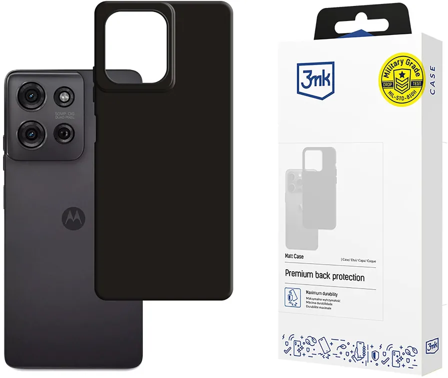 Husa 3mk Matt Case pentru Motorola Moto G75 negru mat