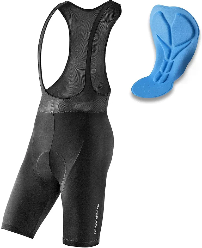Rockbros RK2002L short bib shorts with L insert - black