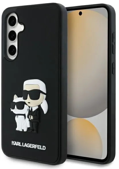 Husa Karl Lagerfeld 3D Rubber Karl&Choupette Samsung Galaxy S24 FE negru