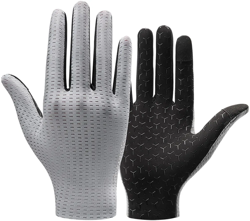 Manusi ciclism RockBros Breathable Full Finger marime S gri