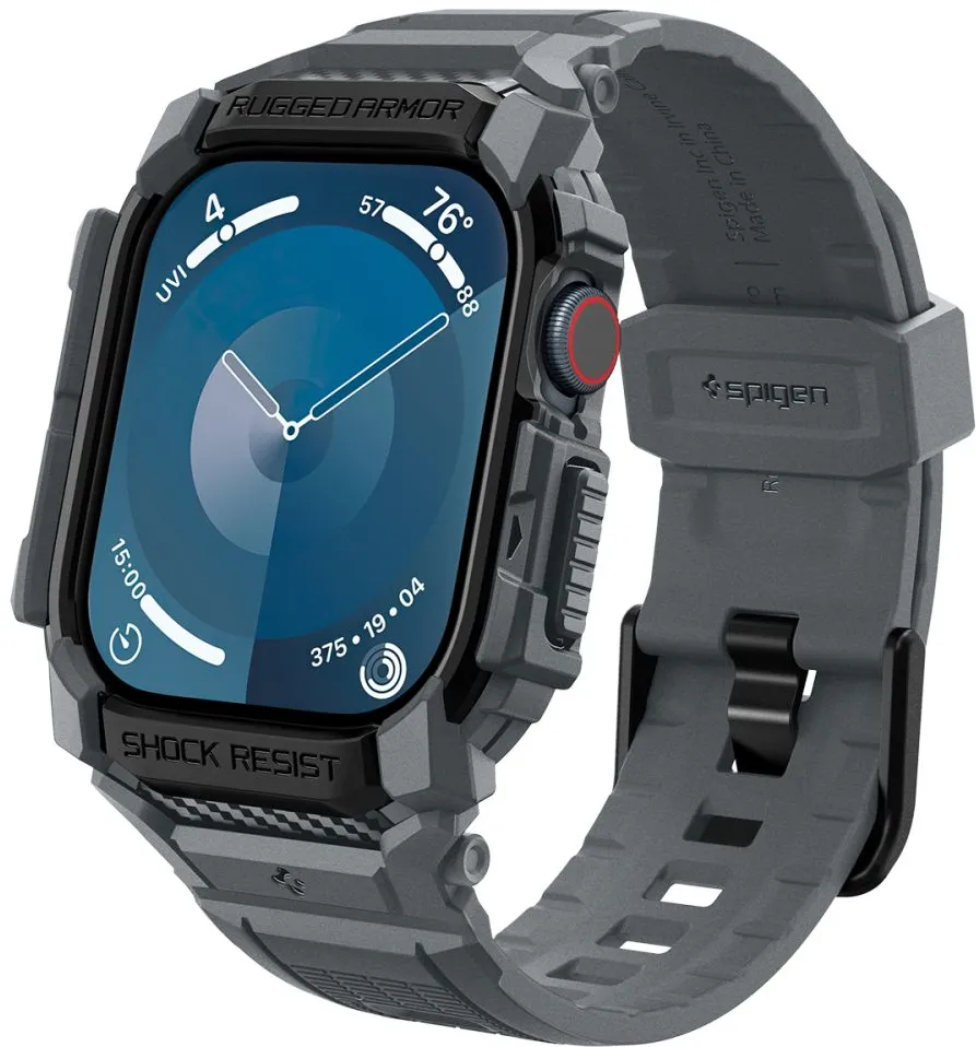 Husa Spigen Rugged Armor Apple Watch 10 46 mm gri