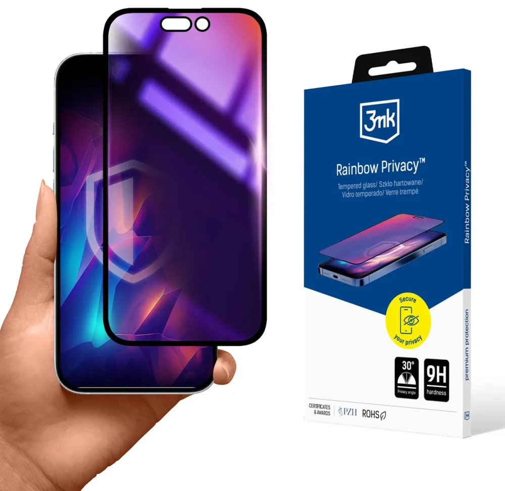 3mk Rainbow Privacy Tempered Glass for Apple iPhone 15 Pro Max