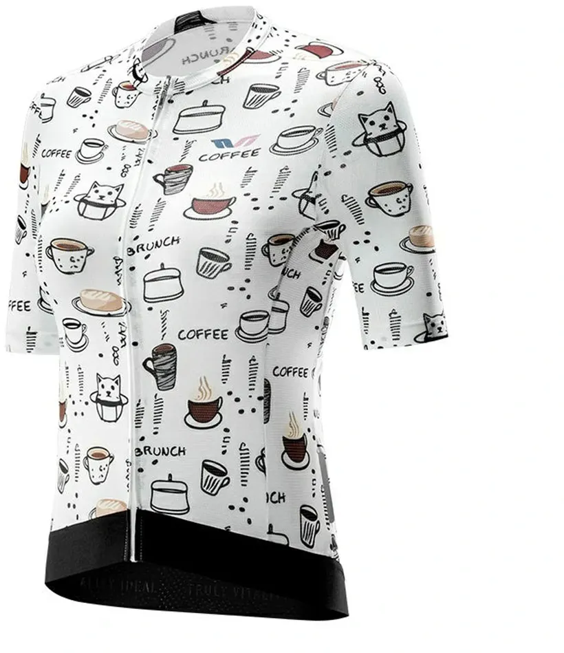 Tricou ciclism dama RockBros 15110005003 cu maneca scurta S alb