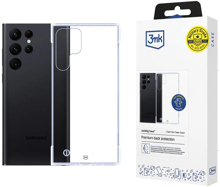 Husa protectie 3MK Just20g transparent Samsung Galaxy S22 Ultra