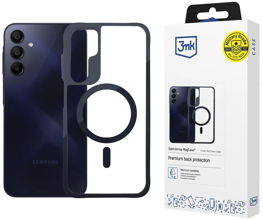 3mk Satin Armor MagCase for Samsung Galaxy A15 5G - Transparent