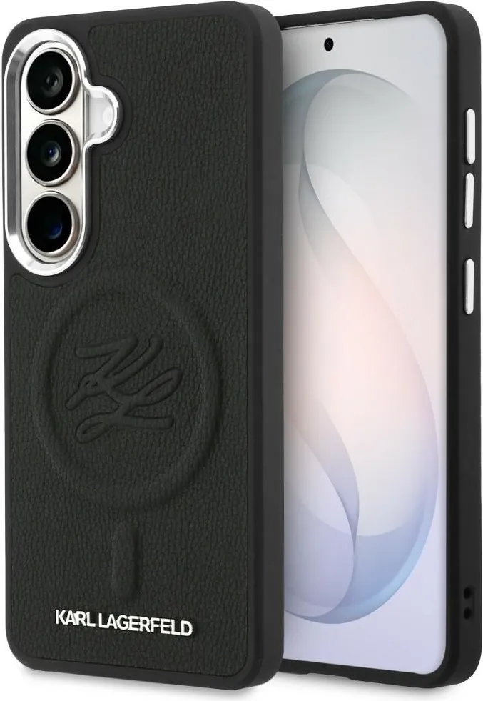 Husa Karl Lagerfeld Embossed Ring Initials MagSafe Samsung Galaxy S26 negru