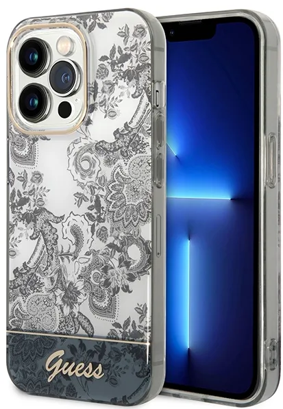 Husa Guess Porcelain Collection GUHCP14XHGPLHG iPhone 14 Pro Max gri