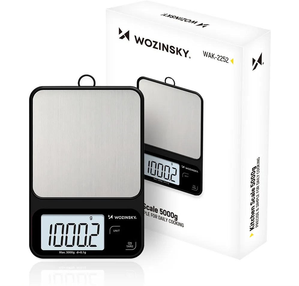 Cantar de bucatarie Wozinsky WAK-2252 5 kg negru