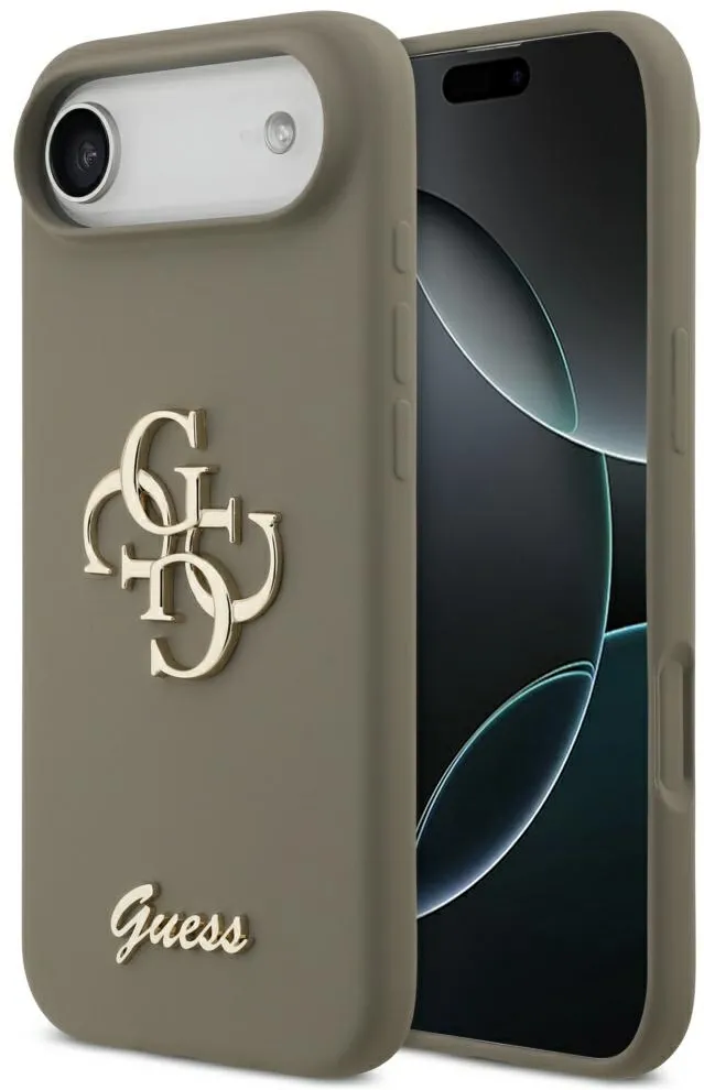 Guess Silicone Big 4G Script Case for iPhone Air - Brown