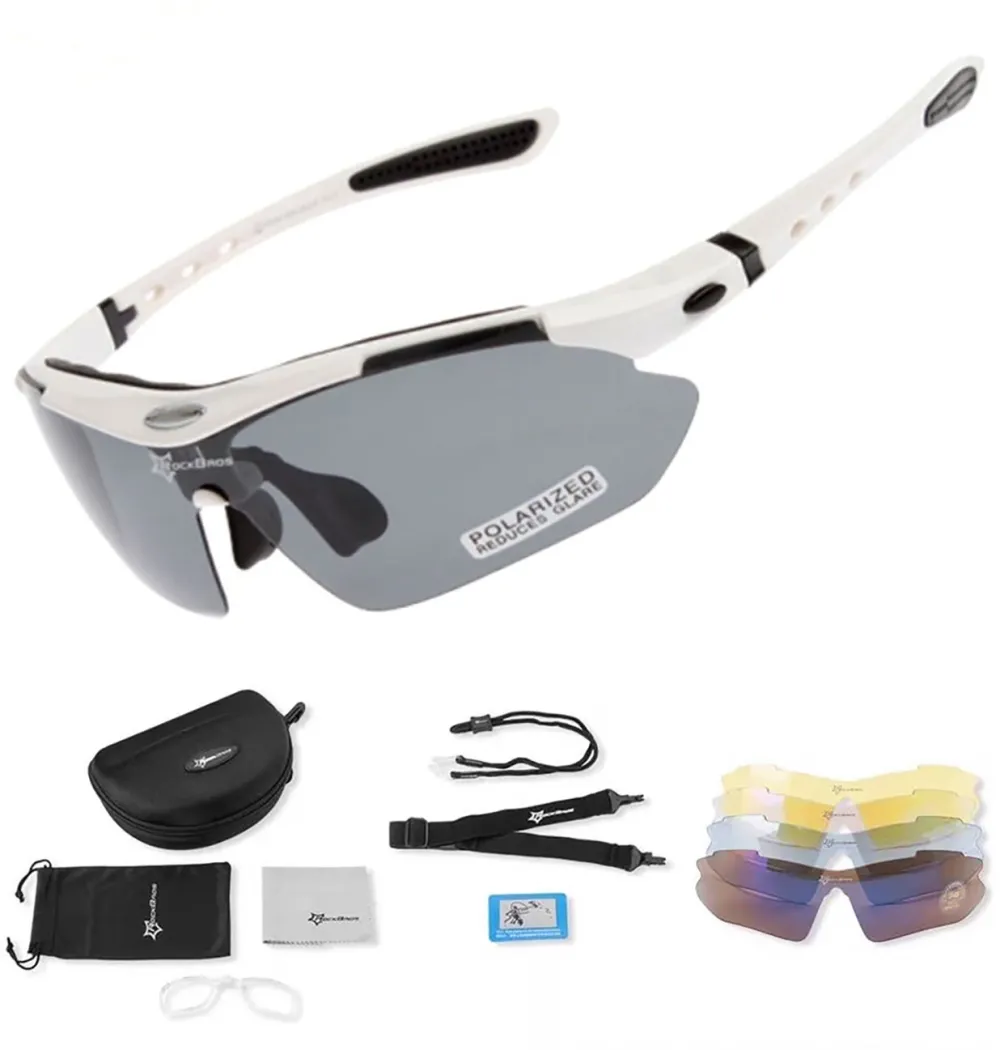 Rockbros 10002 Polarized Cycling Glasses - White