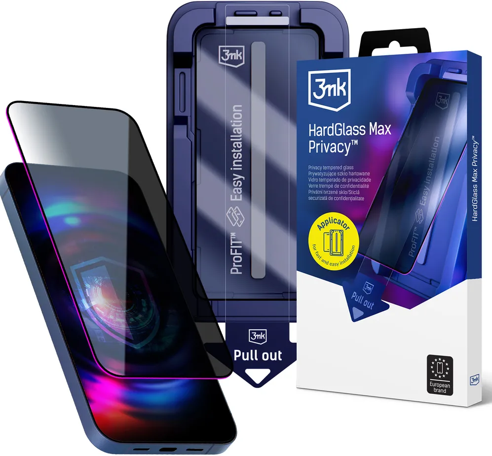 Sticla securizata 3MK HardGlass Max Privacy 9H cu filtru de confidentialitate pentru iPhone Air