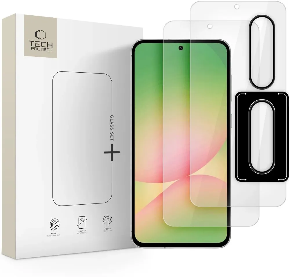 Tech-Protect Glass Set+ Tempered Glass for Samsung Galaxy A36 / A56 5G - Transparent