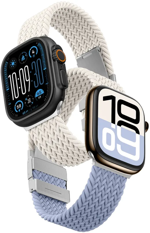 Set 2 curele AmazingThing Blend Band pentru Apple Watch 42 mm Space Blue