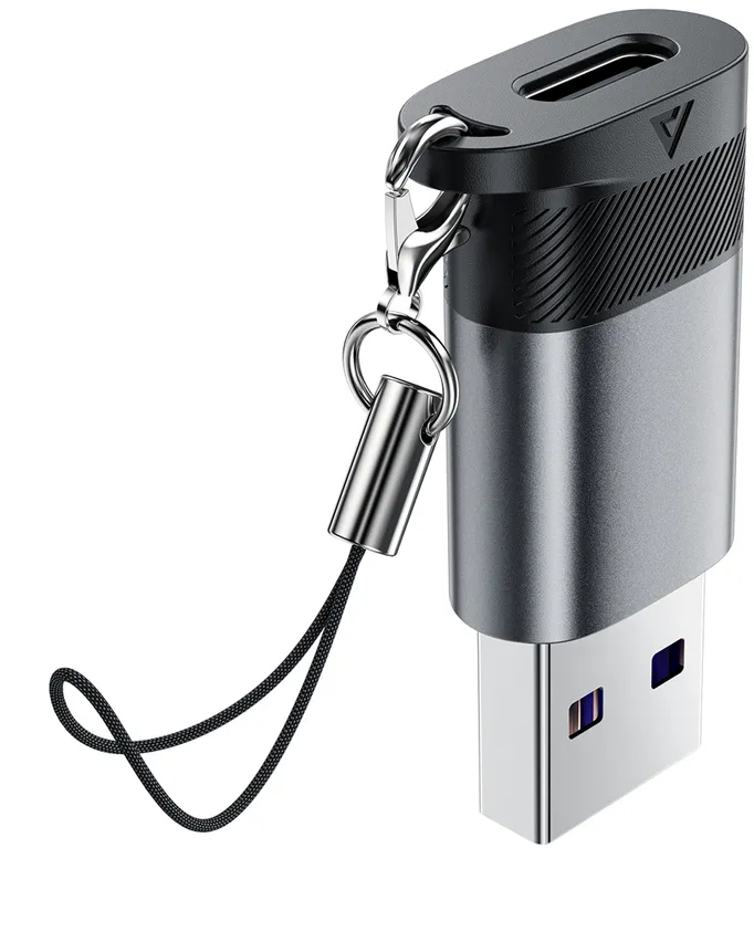 Acefast J8 USB-C - USB-A Adapter - Gray