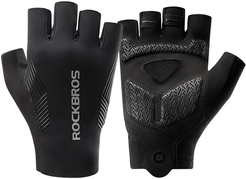 Manusi ciclism RockBros cu degete scurte primavara/vara/toamna marime XXL negru
