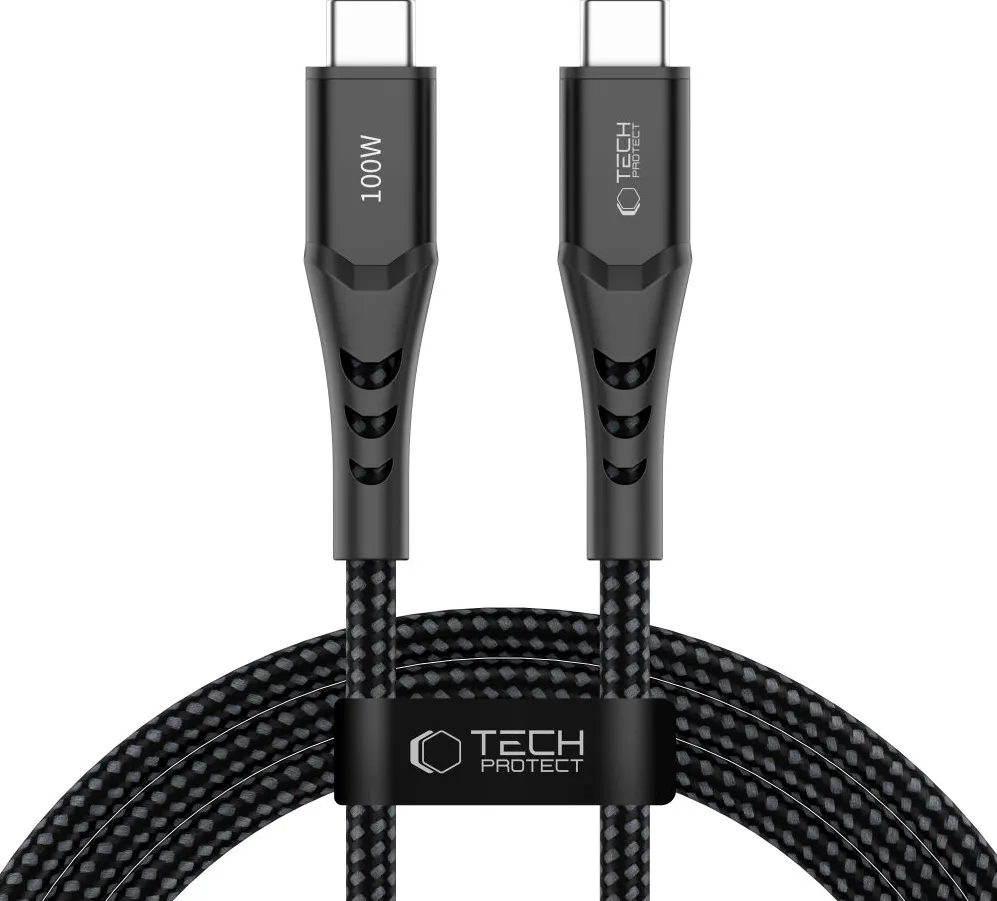 Tech-Protect Ultraboost UB11T USB-C / USB-C PD 100W / QC3.0 Cable 200 cm - Black