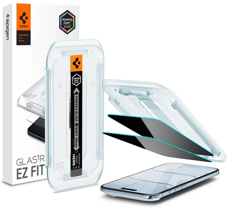 Set 2 sticle securizate Spigen Glas.TR EZ Fit Privacy pentru iPhone 17 Air