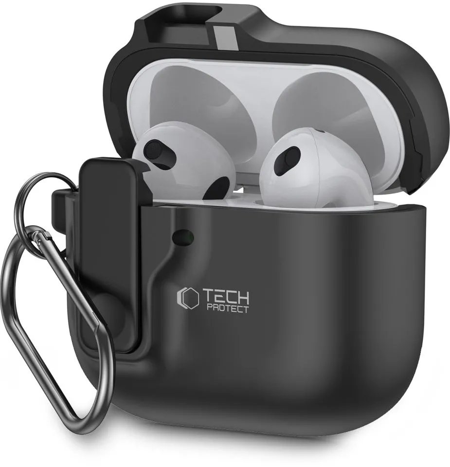 Husa protectie Tech-Protect Slim Hook negru AirPods 4