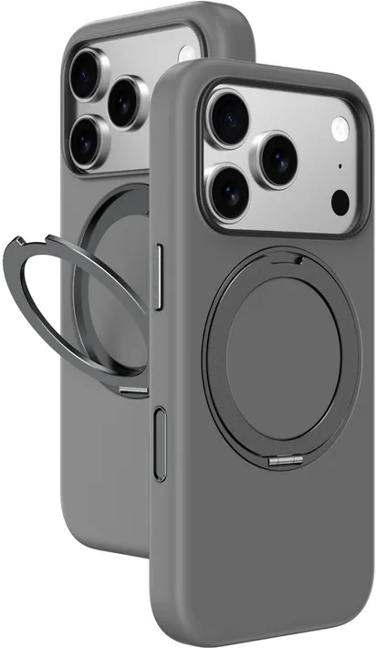 Husa AmazingThing Cloudie cu inel suport MagSafe pentru iPhone 17 Pro gri