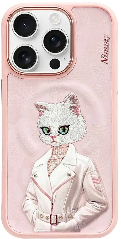 Nimmy Magnetic fashion cute pet MagSafe case for iPhone 16 Pro Max - pink