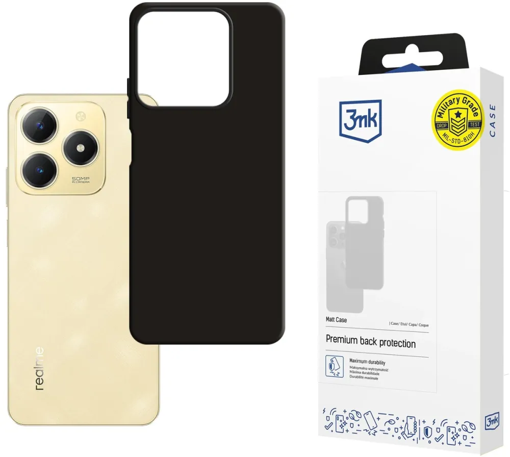 Husa 3mk Matt Case pentru Realme C61 neagra