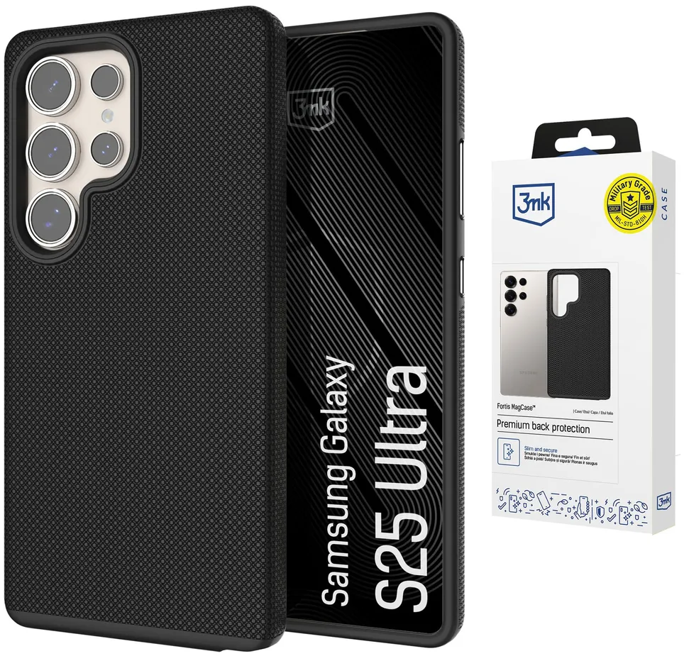 Husa protectie 3MK Fortis MagCase Samsung Galaxy S25 Ultra negru