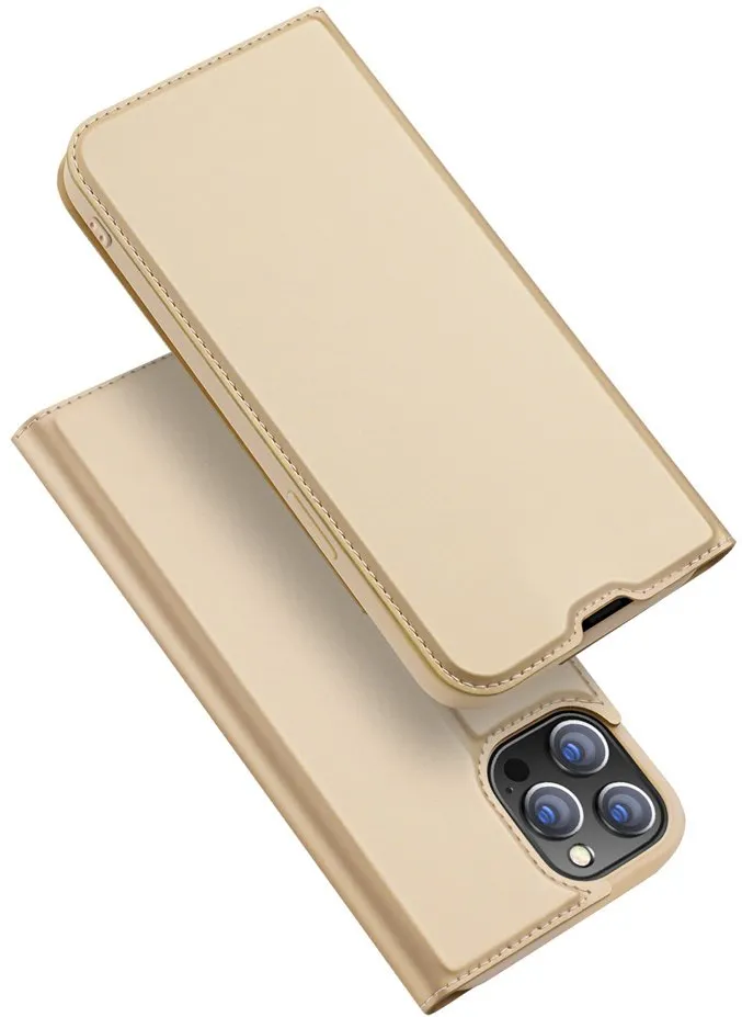Dux Ducis Skin Pro Bookcase type case for iPhone 13 Pro golden