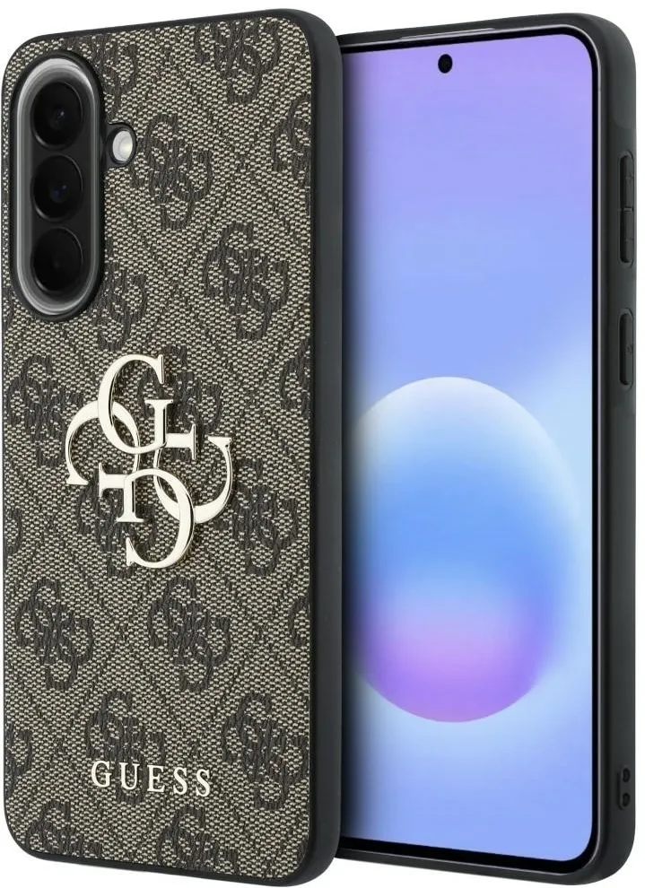 Guess Leather 4G Metal Logo Case for Samsung Galaxy A57 5G - Brown