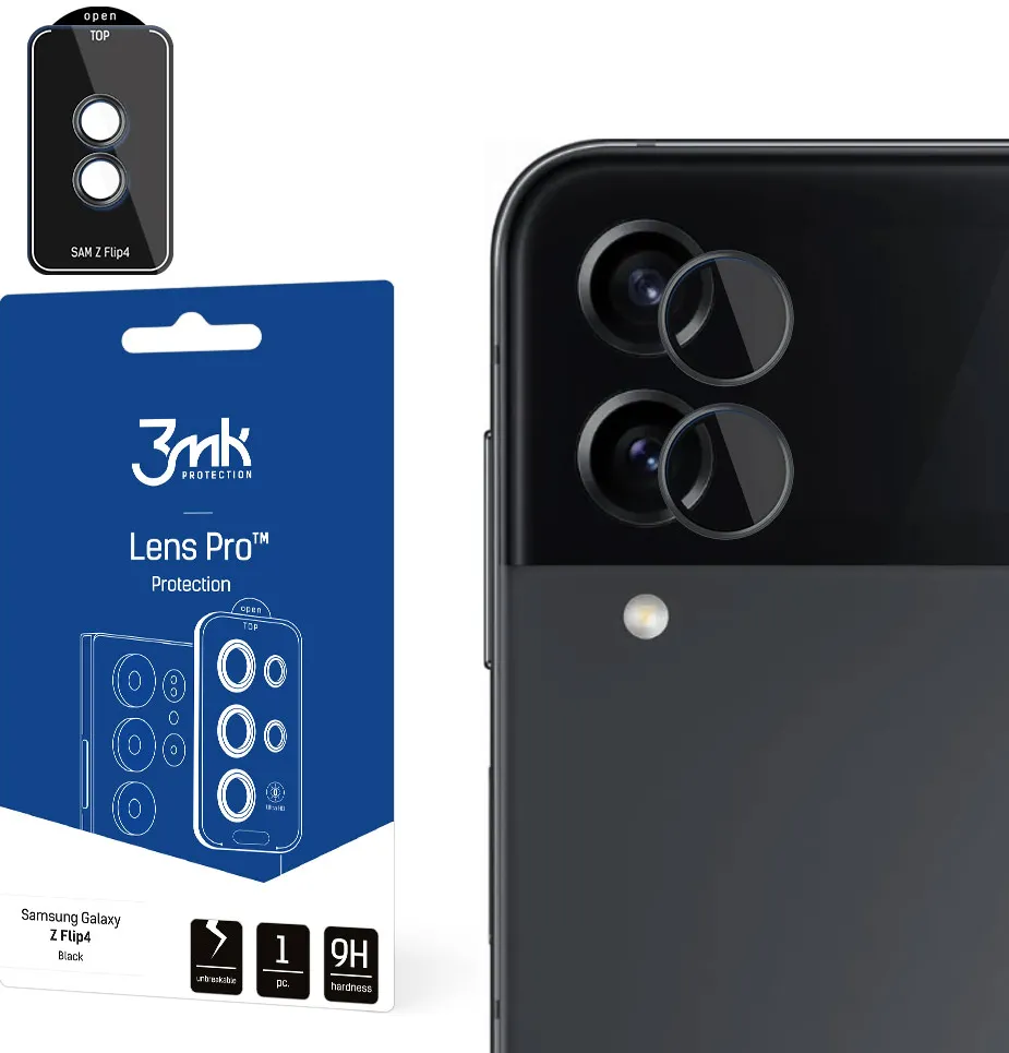 3mk Lens Protection Pro Camera Cover for Samsung Galaxy Z Flip 4 - Black