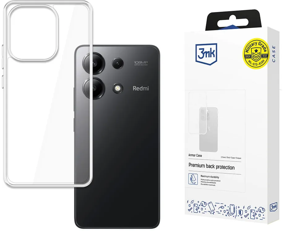3mk Armor Case for Redmi Note 13 4G - transparent