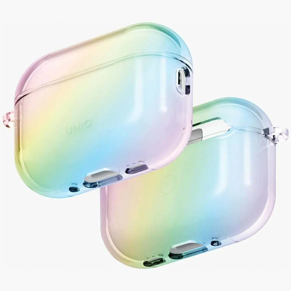 Uniq Iridescia Hang Case for AirPods Pro 3 - Transparent Multicolor