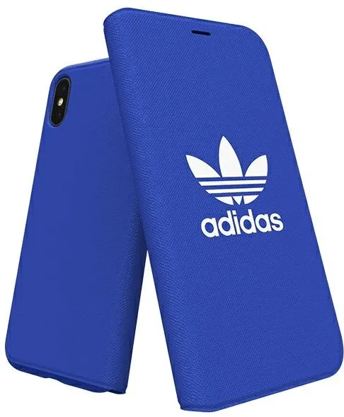 Husa tip carte Adidas OR Booklet Case Canvas iPhone X / Xs albastru