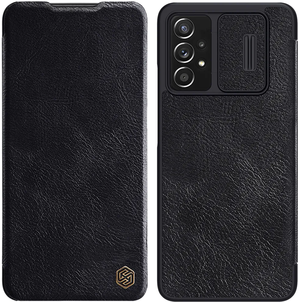 Husa tip carte Nillkin Qin din piele ecologica Samsung Galaxy A73 negru