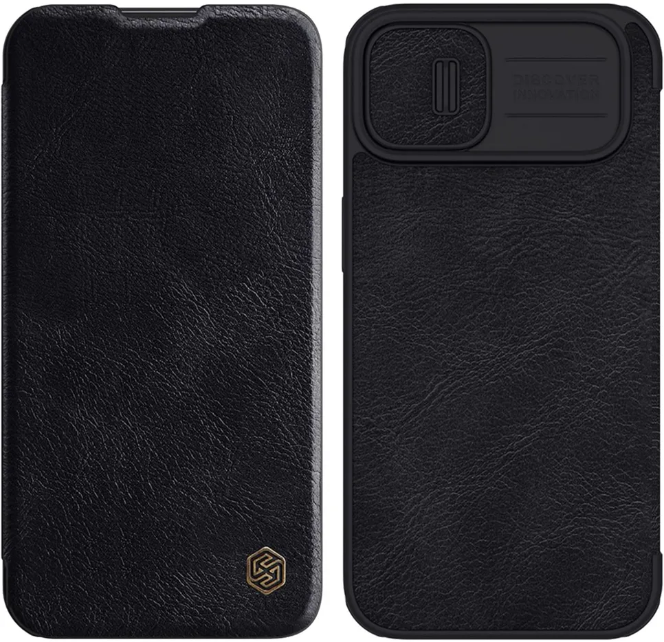 Etui skórzane Nillkin Qin Pro Leather Case do iPhone 14 Plus (czarne)