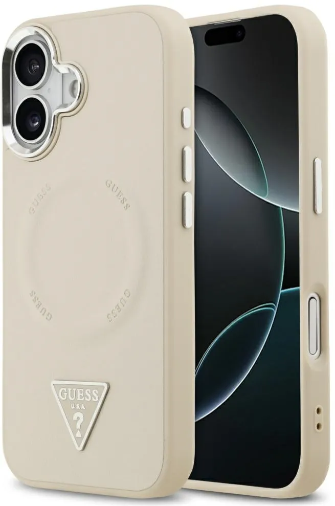 Guess Triangle Logo MagSafe Case for iPhone 17 - Beige