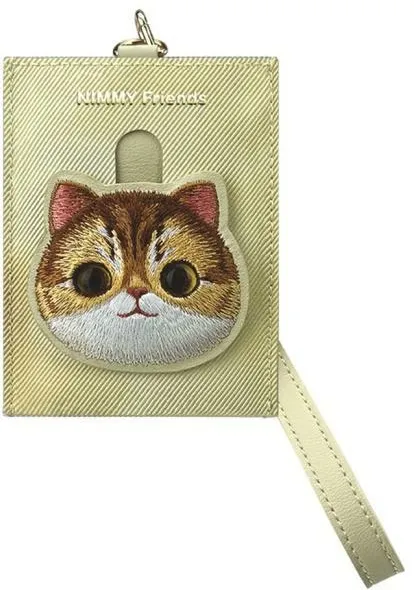Nimmy Big Eyed Pet 2.0 Cat Wallet Card Holder - Beige