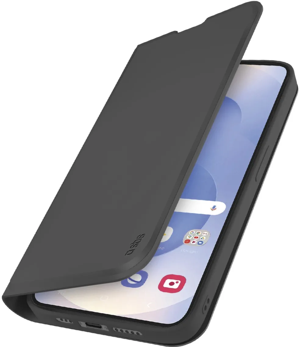 Husa portofel cu suport SBS Wallet TEWALSAS25EK pentru Samsung Galaxy S25 Edge negru