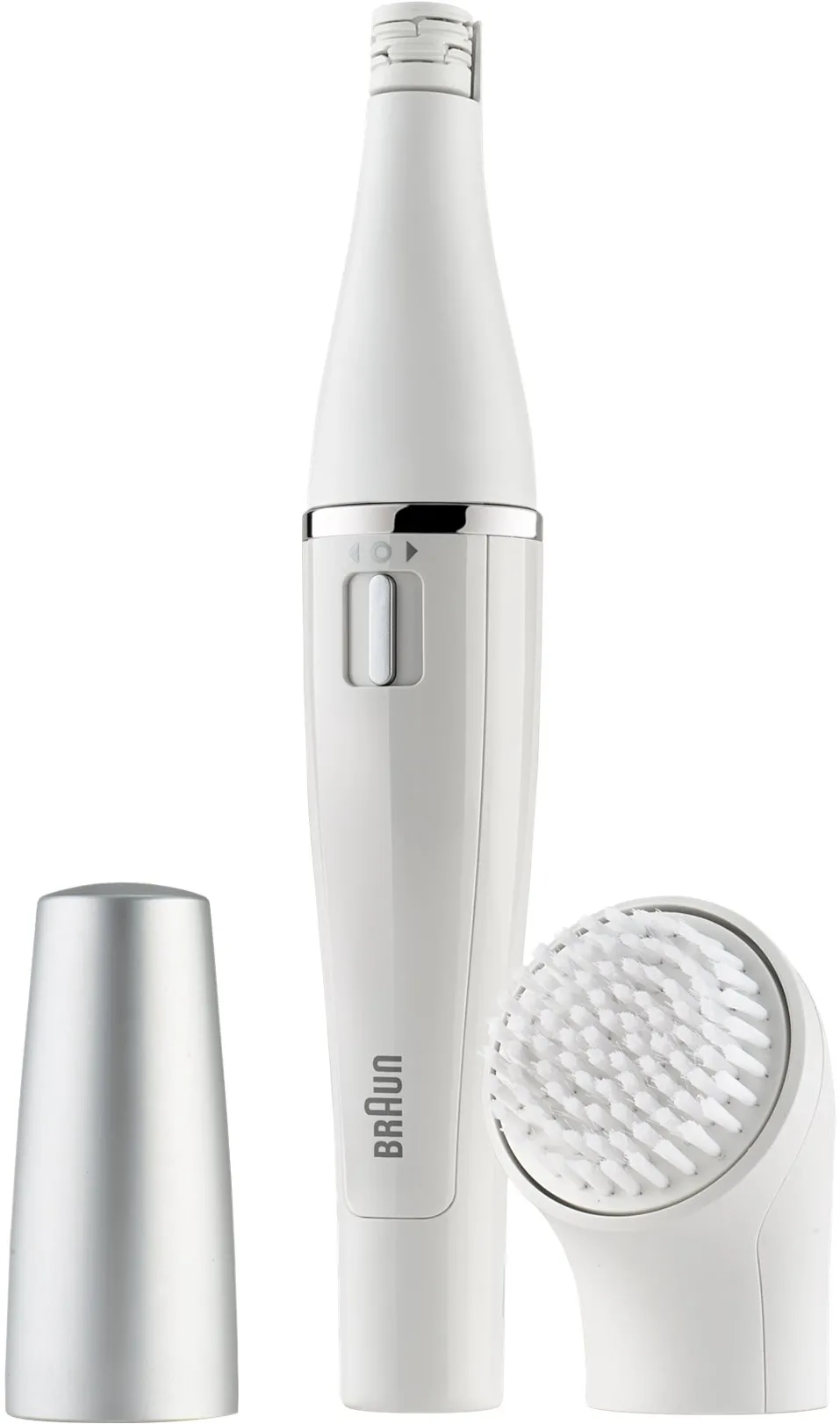 Braun FaceSpa SE810 Epilator facial si sistem de curatare, + 1 accesoriu, Alb/Argintiu