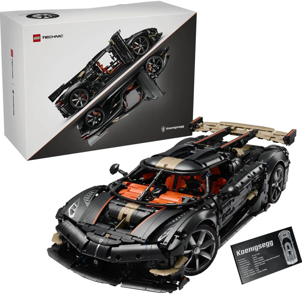 Set de constructie pentru adulti LEGO® Technic Megamasina Koenigsegg Sadair's Spear 42232, Decoratiune pentru Living, Idee de Cadou pentru Barbati si Femei Pasionati de Jocuri de Constructie