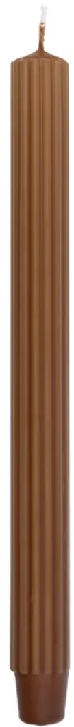 Lumanari cu dungi, pentru cina, 25 x 300mm, 4 buc/set, DONAU Home - caramel