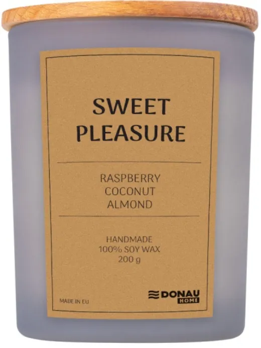 Lumanare in recipient de sticla, cu capac, 200gr, 40 de ore ardere, DONAU Home - Sweet Pleasure