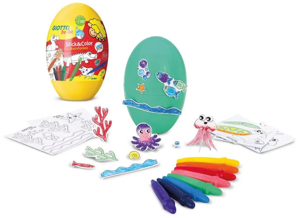 Display GIOTTO be-be Stick and Color Egg, 9 buc/display