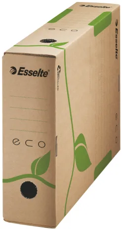 Cutie depozitare si arhivare Esselte Eco Recycled, carton, 100% reciclat, FSC, 80 mm, natur