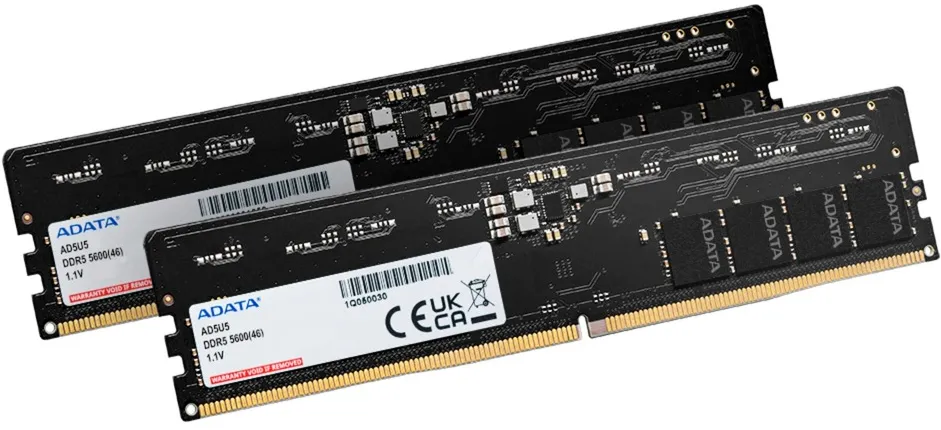 ADATA DDR5 - 16GB - 5600 - CL - 46 (2x 8 GB) dual kit, RAM (black, AD5U56008G-DT, Premier Tray)