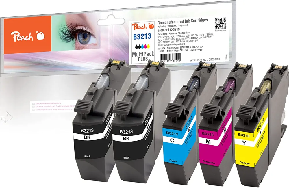 Set 5 cartuse cerneala Peach PI500-267 compatibil Brother LC-3213